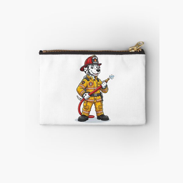 Item preview, Dalmatian Firefighter in Yellow Gear with Red Helmet Cartoon designed and sold by PictoVibe.