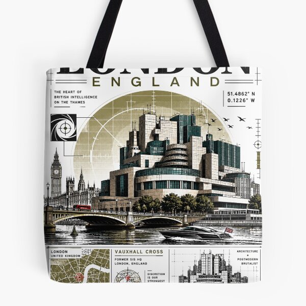 Item preview, Vintage London Thames River Architecture designed and sold by NzrProcreate.