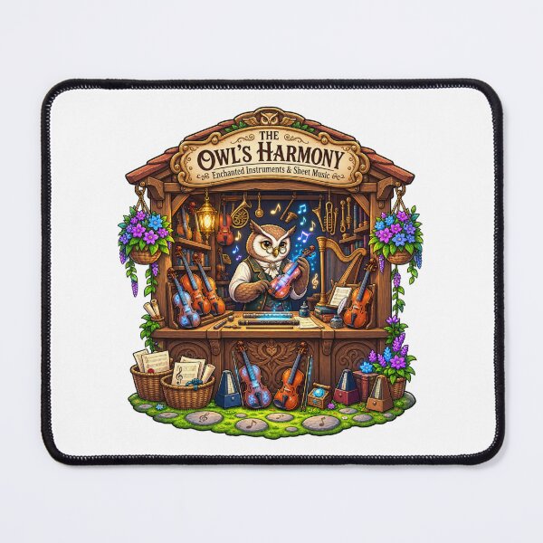 Item preview, The Owl’s Harmony | Enchanted Instruments & Sheet Music | Magical Woodland Music Shop designed and sold by MrDev.