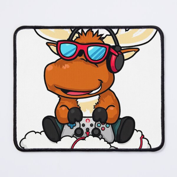 Item preview, Christmas Gamer Moose With Headset And Sunglasses designed and sold by lht6474.
