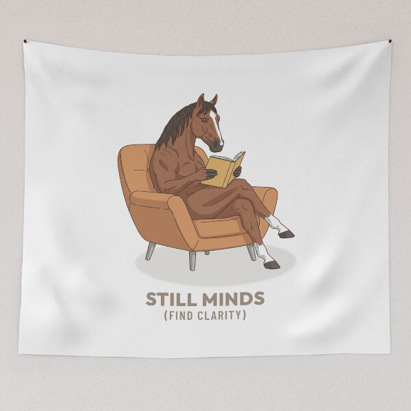 Item preview, Peaceful Horse Reading Book Vintage Aesthetic designed and sold by COZY VINTAGE animal.