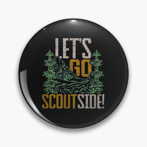 Item preview, Lets Go Scoutside Mountain Cabin Retro Outdoor Adventure designed and sold by oq0rsggc.