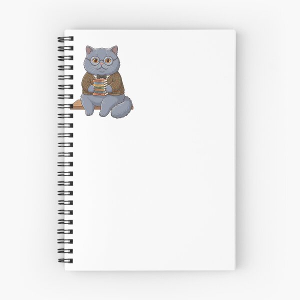 Item preview, British Shorthair Cat Librarian with Glasses and Tiny Books designed and sold by PictoVibe.
