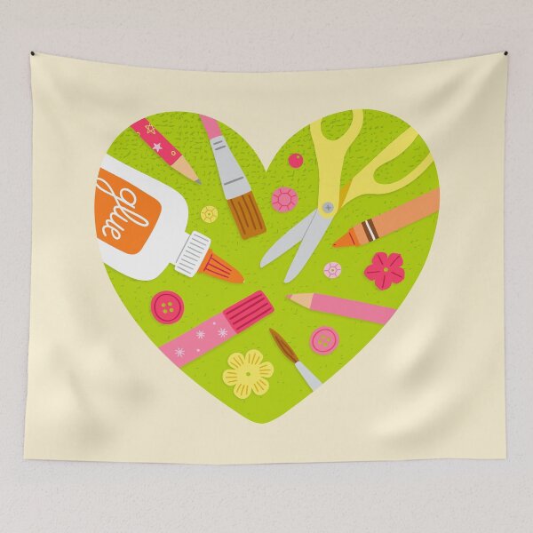 Item preview, Love To Craft - Art Supplies in Heart designed and sold by Mandy Porta LLC.
