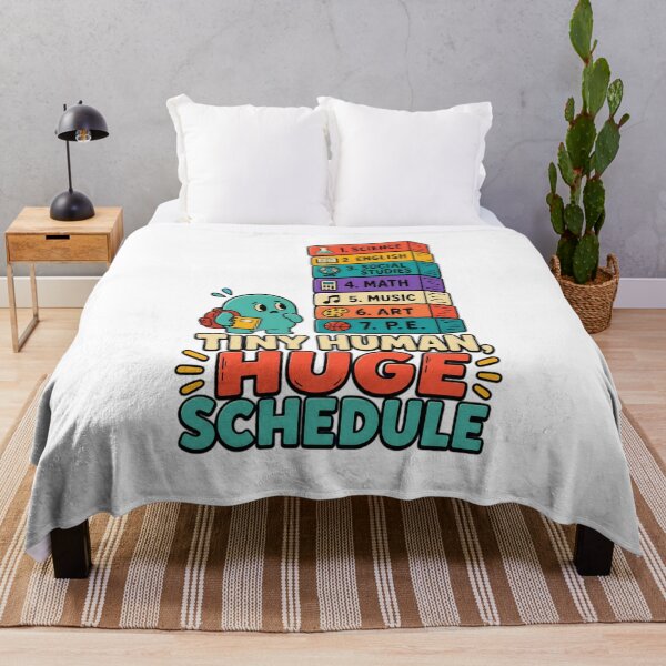 Item preview, Back to School Tiny Human Huge Schedule | Funny School Planner Art designed and sold by Uglyandcute.