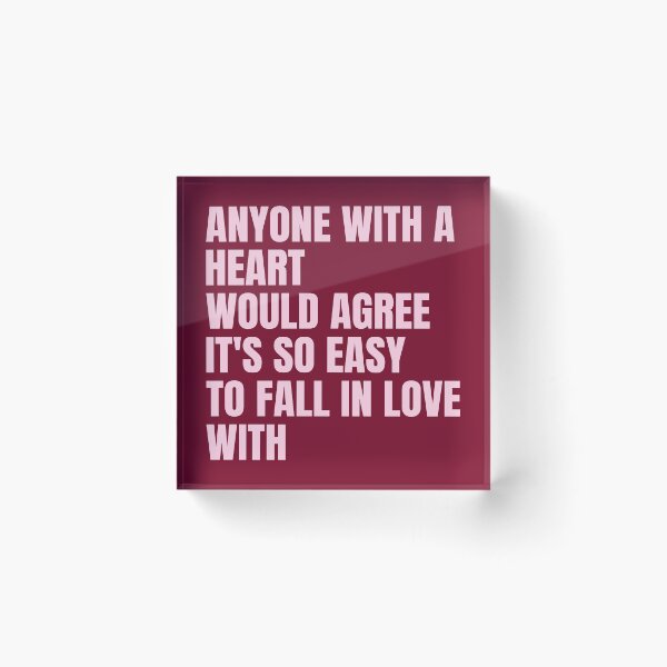 Item preview, Anyone With a Heart Would Agree - Olivia Dean So Easy Song Lyrics designed and sold by Aesthetic Crew.
