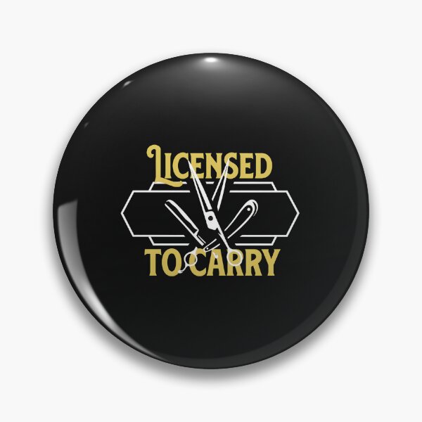 Item preview, Licensed To Carry Barber Scissors Straight Razor Emblem designed and sold by oq0rsggc.
