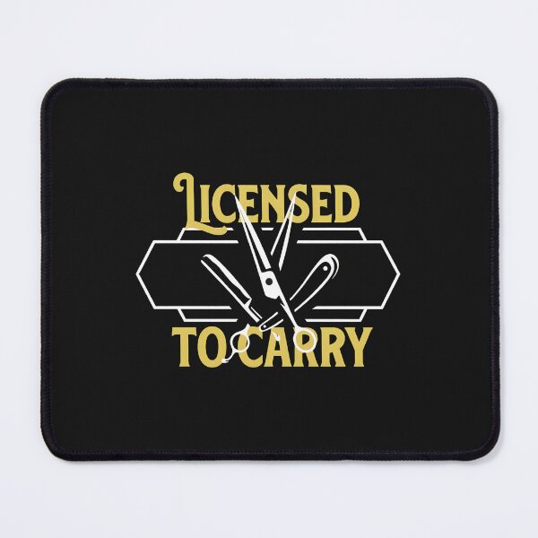 Item preview, Licensed To Carry Barber Scissors Straight Razor Emblem designed and sold by oq0rsggc.