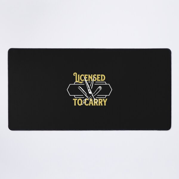 Item preview, Licensed To Carry Barber Scissors Straight Razor Emblem designed and sold by oq0rsggc.