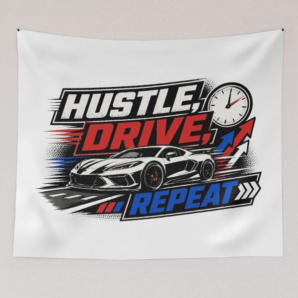 Item preview, Hustle Drive Repeat  designed and sold by RAS-77.