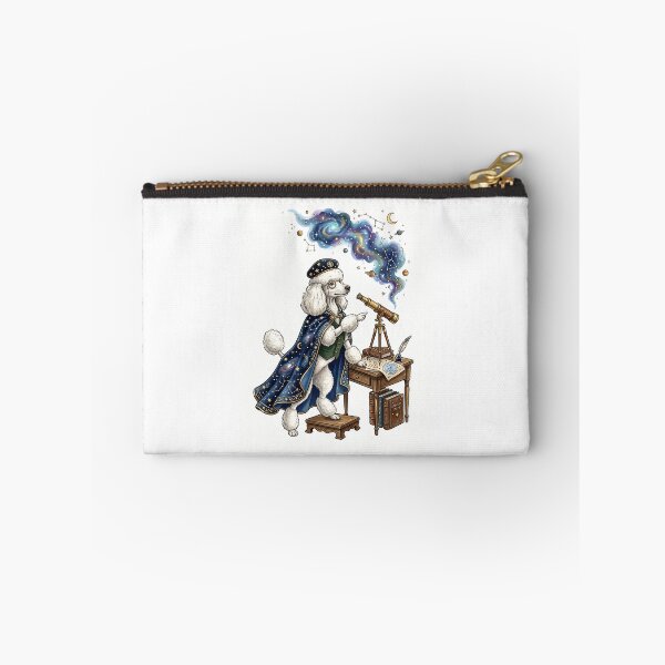 Item preview, Standard Poodle Astronomer with Starry Cape and Telescope designed and sold by PictoVibe.