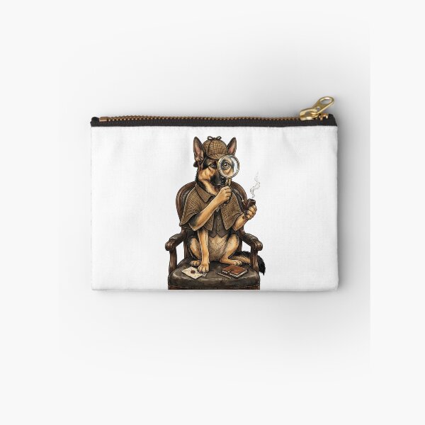Item preview, German Shepherd Detective Sherlock Holmes Vintage Illustration designed and sold by PictoVibe.