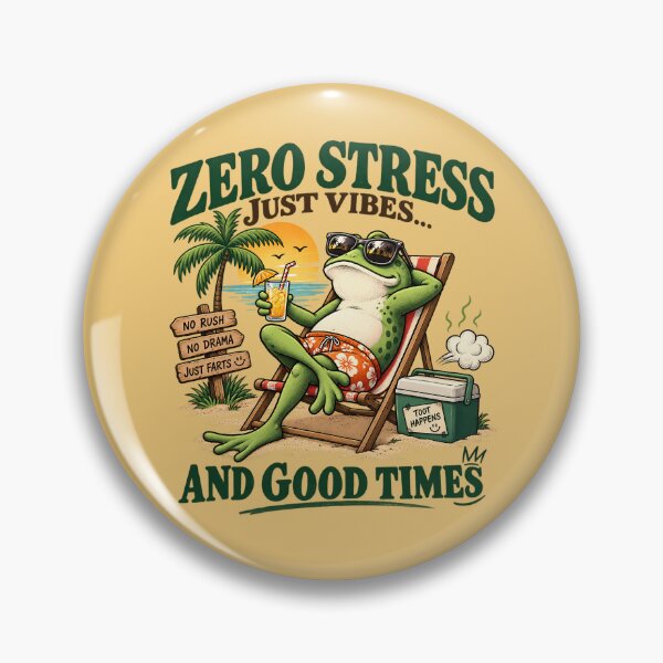 Item preview, Funny Chill Frog Beach Vacation designed and sold by Felipe-barg.