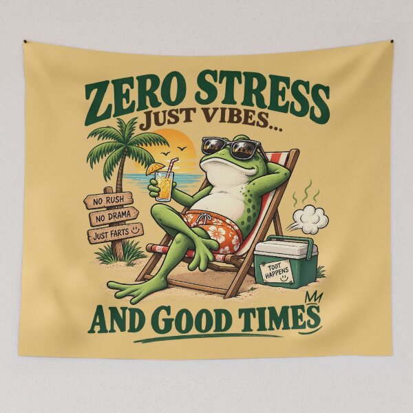 Item preview, Funny Chill Frog Beach Vacation designed and sold by Felipe-barg.