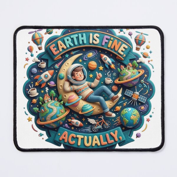Item preview, EARTH IS FINE, ACTUALLY designed and sold by likbatonboot.
