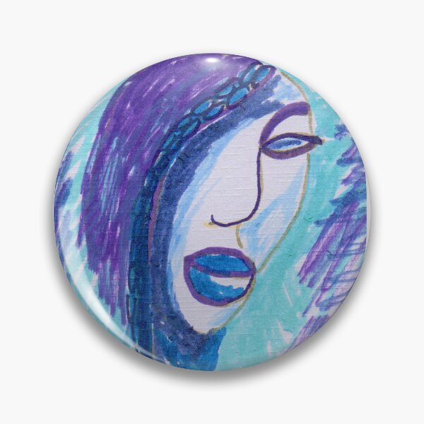 Item preview, Female Portrait in Shades of Blue designed and sold by Lusx.