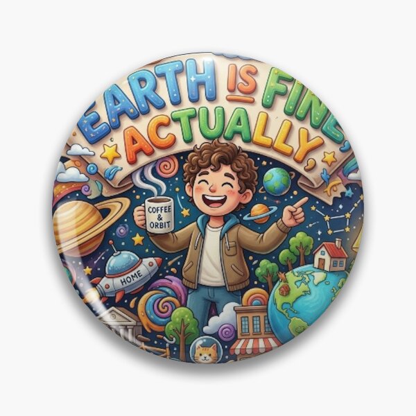 Item preview, EARTH IS FINE, ACTUALLY designed and sold by likbatonboot.