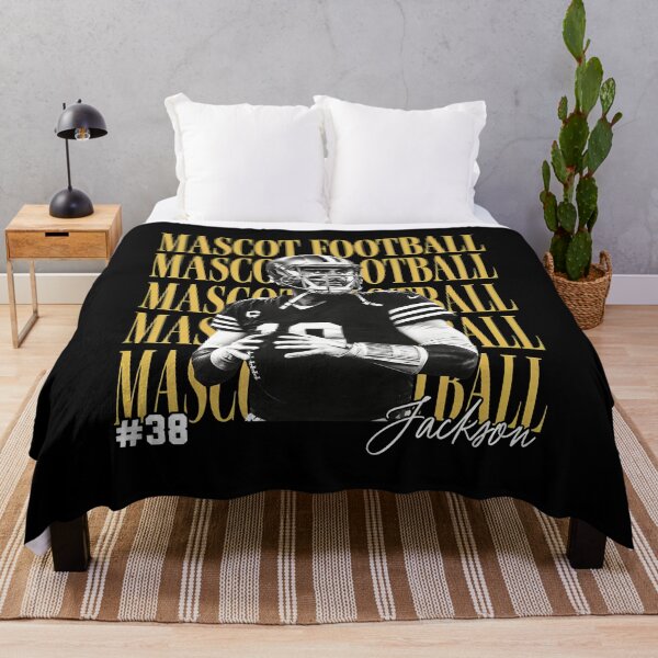Item preview, Mascot Football Number 38 Jackson Black Gold Quarterback Fan Graphic designed and sold by LauraWise29471.