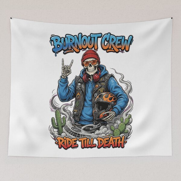 Item preview, Ride Till Death: The Ultimate Biker Skeleton designed and sold by Mindful56.