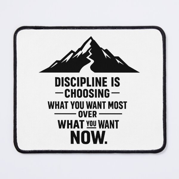 Item preview, Discipline Over Motivation Inspirational Quote designed and sold by NovaCutCrafts.