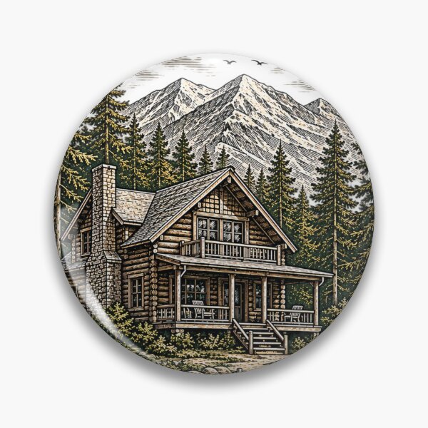 Item preview, Vintage Georgia Lakeside Cabin Graphic designed and sold by NzrProcreate.