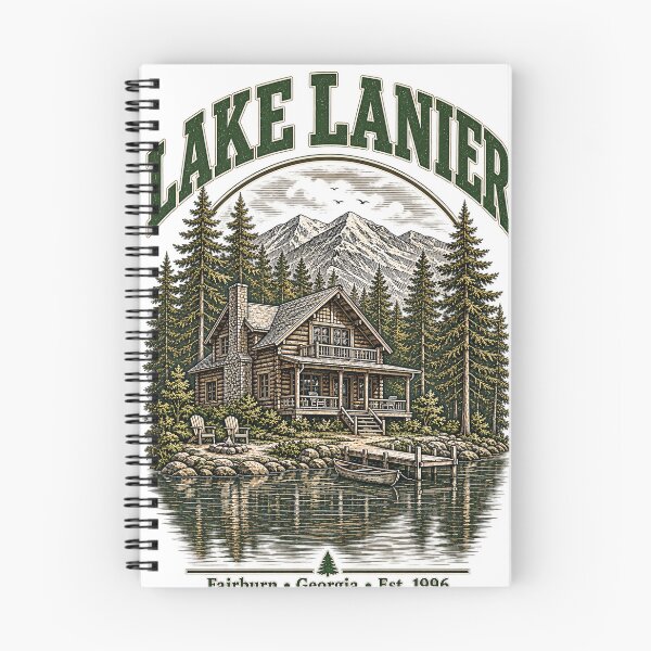 Item preview, Vintage Georgia Lakeside Cabin Graphic designed and sold by NzrProcreate.
