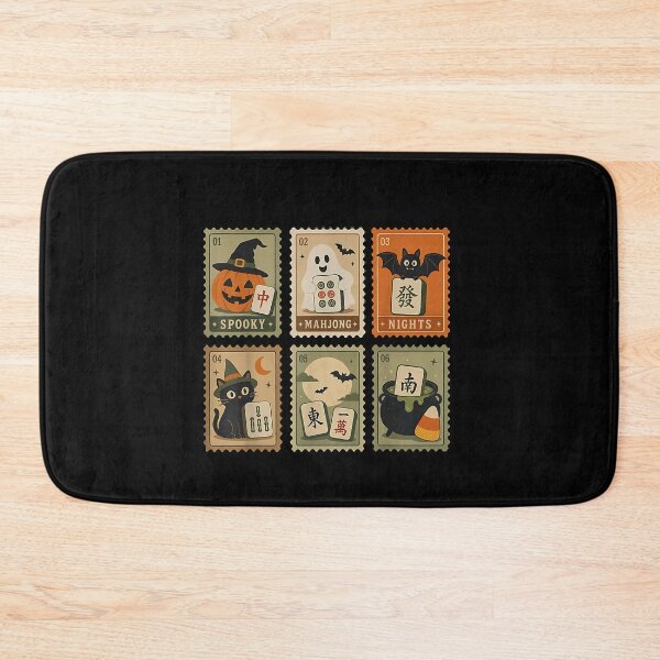 Item preview, Spooky Mahjong Nights Vintage Halloween Stamps designed and sold by VioletNance.