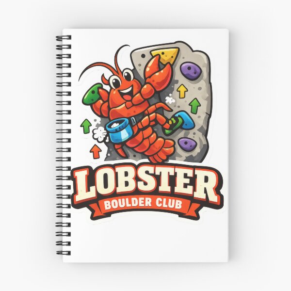 Item preview, Lobster Bouldering Club Retro Sports Mascot designed and sold by TheRealTaria.