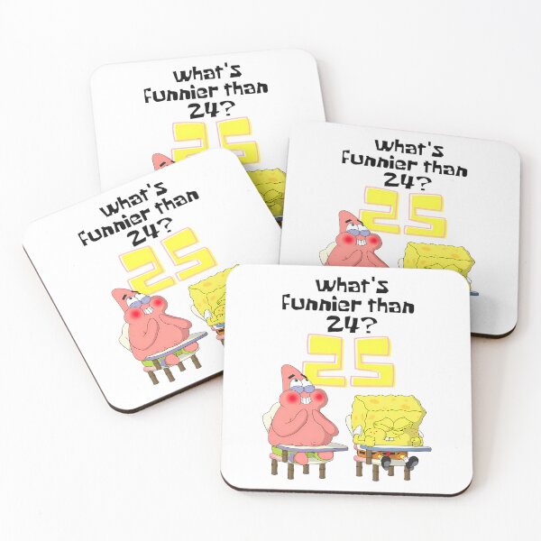 Item preview, SpongeBob And Patrick What's Funnier Than 24 Joke Poster designed and sold by kukii88.