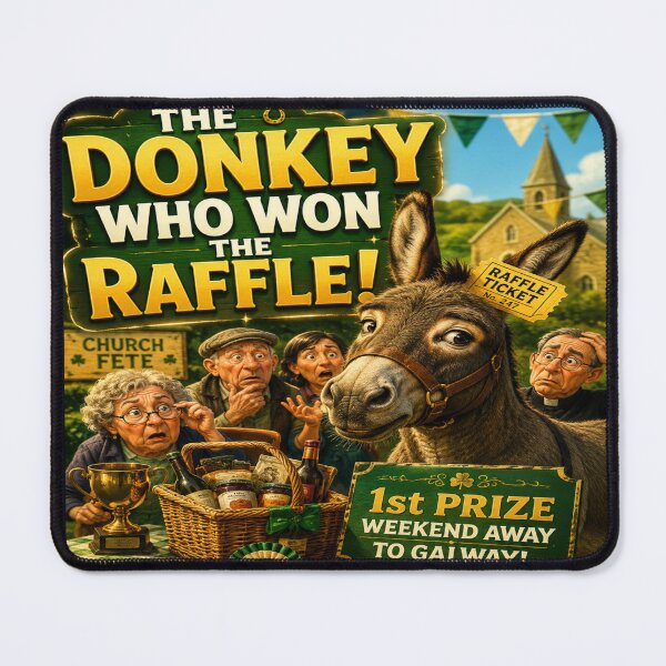 Item preview, Pluck and Paw - The Donkey Who Won The Raffle Funny Design designed and sold by EvidenceOfGrace.