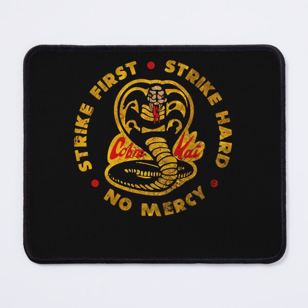Item preview, Cobra Kai Karate Dojo Crest Strike First No Mercy Poster designed and sold by kukii88.