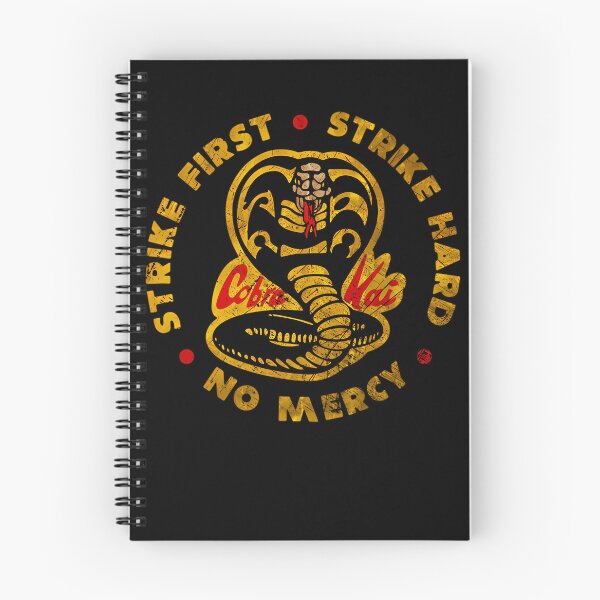 Item preview, Cobra Kai Karate Dojo Crest Strike First No Mercy Poster designed and sold by kukii88.