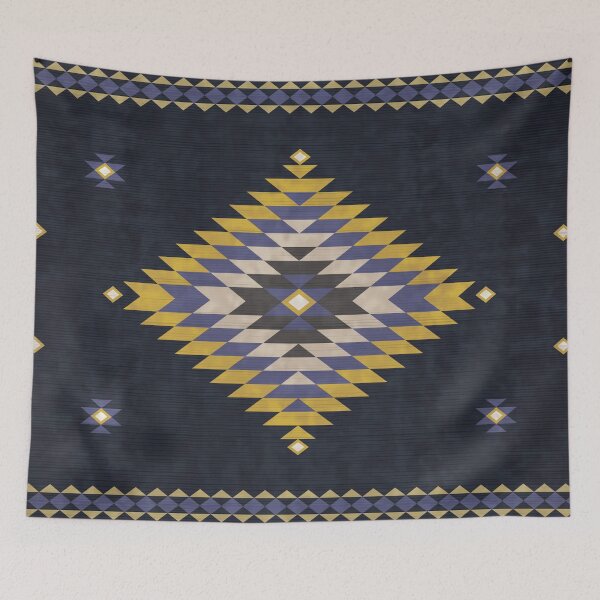 Item preview, Midnight Desert Southwestern Navajo Geometric Area Rug designed and sold by Momoko-Hikaru.
