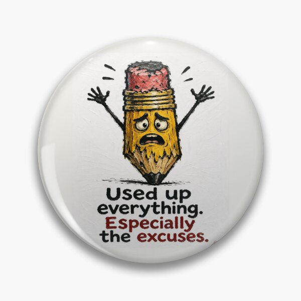 Item preview, Exhausted Pencil Worn Eraser Surrender Funny School Cartoon Art designed and sold by Artisticanvas.