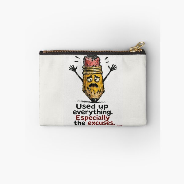 Item preview, Exhausted Pencil Worn Eraser Surrender Funny School Cartoon Art designed and sold by Artisticanvas.