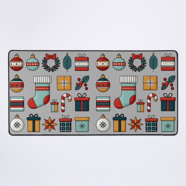 Item preview, Festive Christmas Elements Pattern and Icons Art designed and sold by colorful-white.