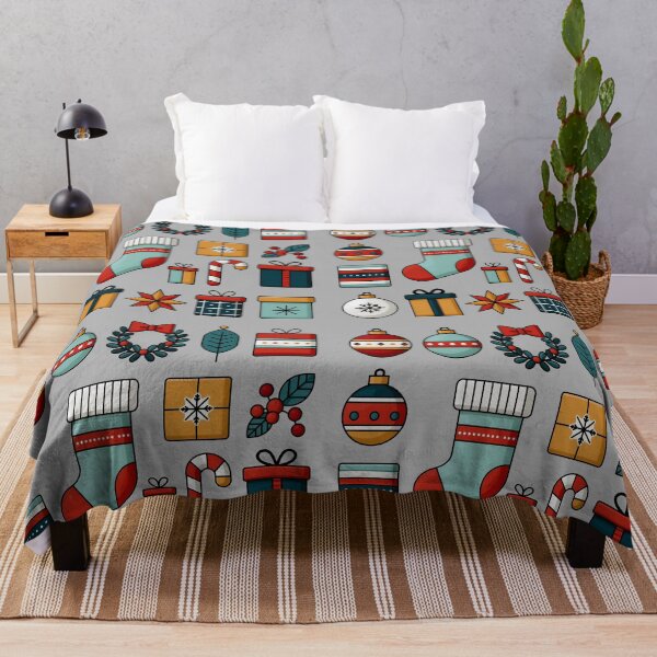 Item preview, Festive Christmas Elements Pattern and Icons Art designed and sold by colorful-white.