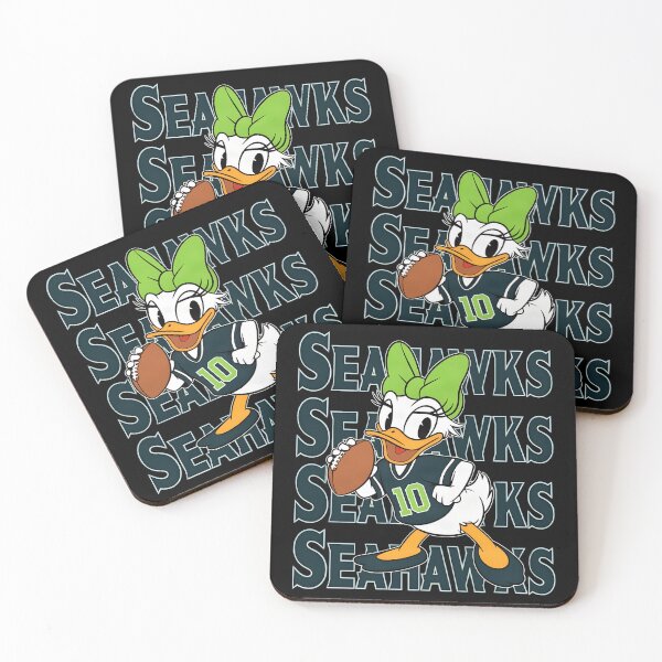 Aperçu de l'œuvre Dessin animé de Daisy Duck, fan des Seahawks de Seattle, numéro 10, football américain créée et vendue par LanceBerr37121.