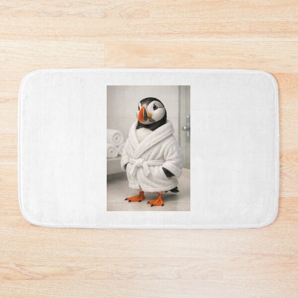 Item preview, Cozy Bathrobe Atlantic Puffin designed and sold by Sillytoe.