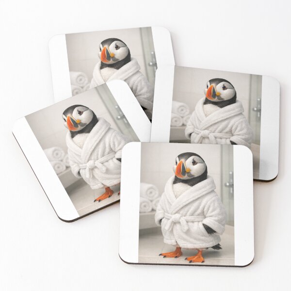 Item preview, Cozy Bathrobe Atlantic Puffin designed and sold by Sillytoe.