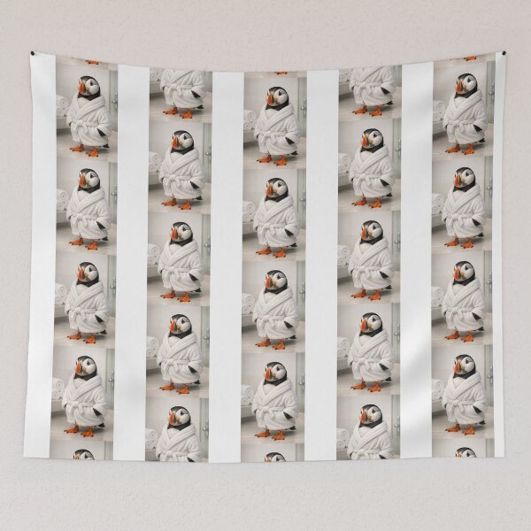 Item preview, Cozy Bathrobe Atlantic Puffin designed and sold by Sillytoe.