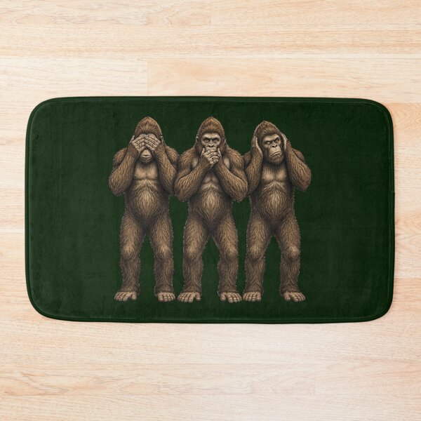 Item preview, Three Wise Bigfoots See No Evil Speak No Evil Hear No Evil designed and sold by Swanny's Custom T-shirt and Gift Designs.