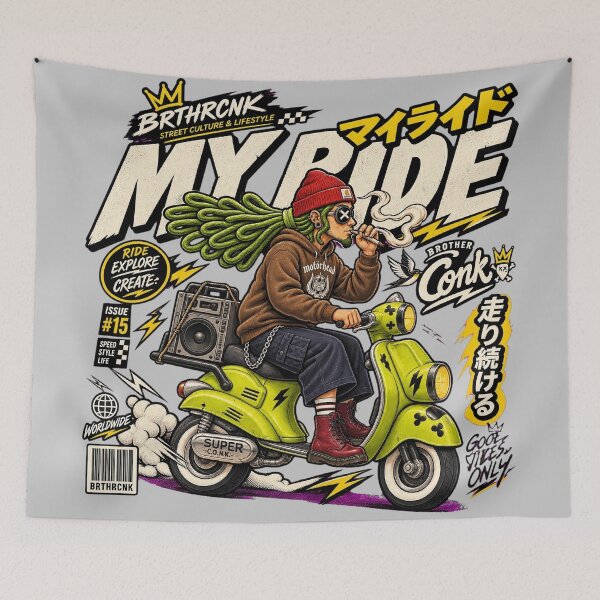 Item preview, Japanese Scooter Rider マイライド - Street Culture Harajuku designed and sold by BRTHRCNK01.