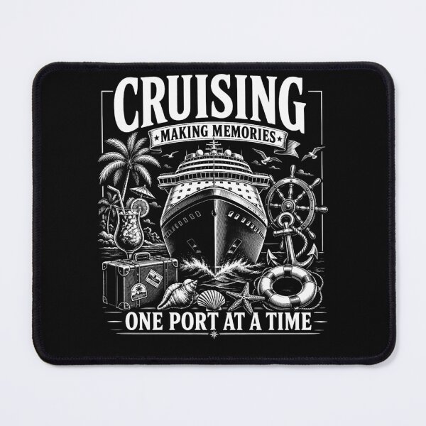 Item preview, Cruising Making Memories One Port At A Time – Cruise Ship Vacation Travel Design designed and sold by PosiMCreations.
