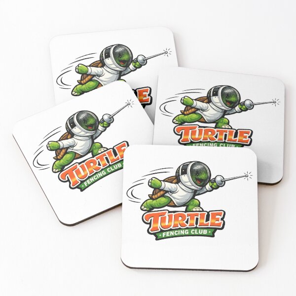 Item preview, Turtle Fencing Club Retro Sports Mascot designed and sold by TheRealTaria.