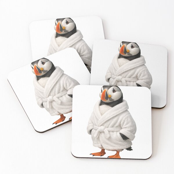 Item preview, Relaxing Bathrobe Atlantic Puffin designed and sold by Sillytoe.