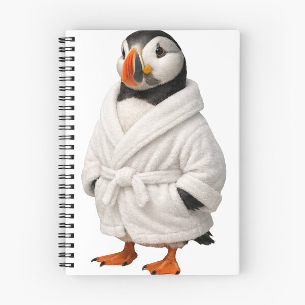 Item preview, Relaxing Bathrobe Atlantic Puffin designed and sold by Sillytoe.