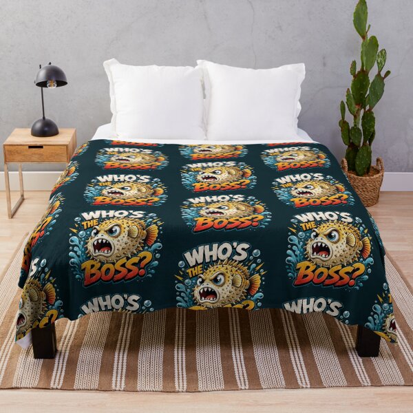 Item preview, Who's the Pufferfish Boss Funny designed and sold by elsylarobinla.