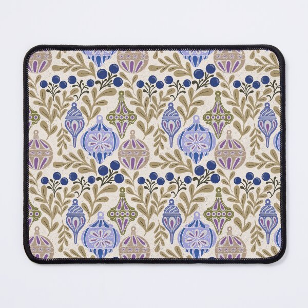 Item preview, Cream Gold Vintage Christmas Ornaments Elegant Folk Pattern designed and sold by DColourMuse.