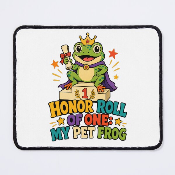 Item preview, Back to School Honor Roll Pet Frog | Funny School Frog Art designed and sold by Uglyandcute.